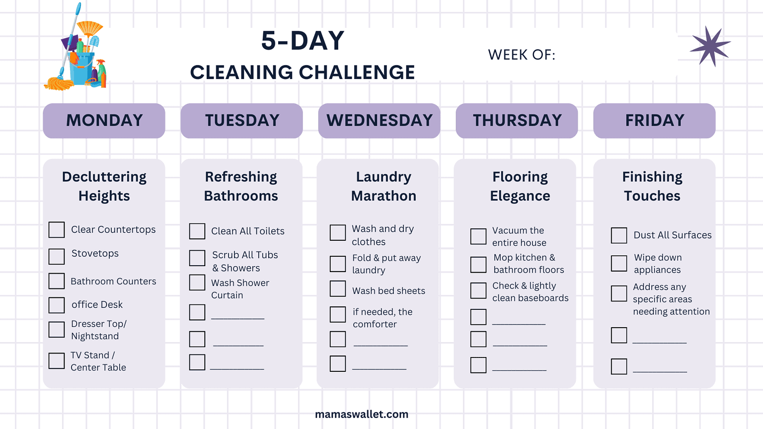 Five Days To A Clean House | Weekly Cleaning Challenge