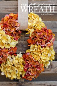 Hydrangea fall wreath