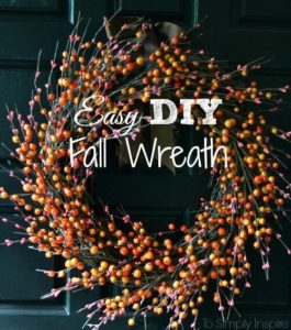 orange berry fall wreath