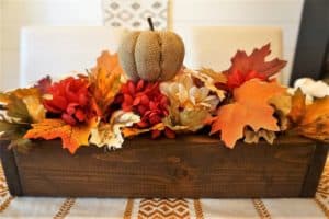 dollartree fall follage centerpiece