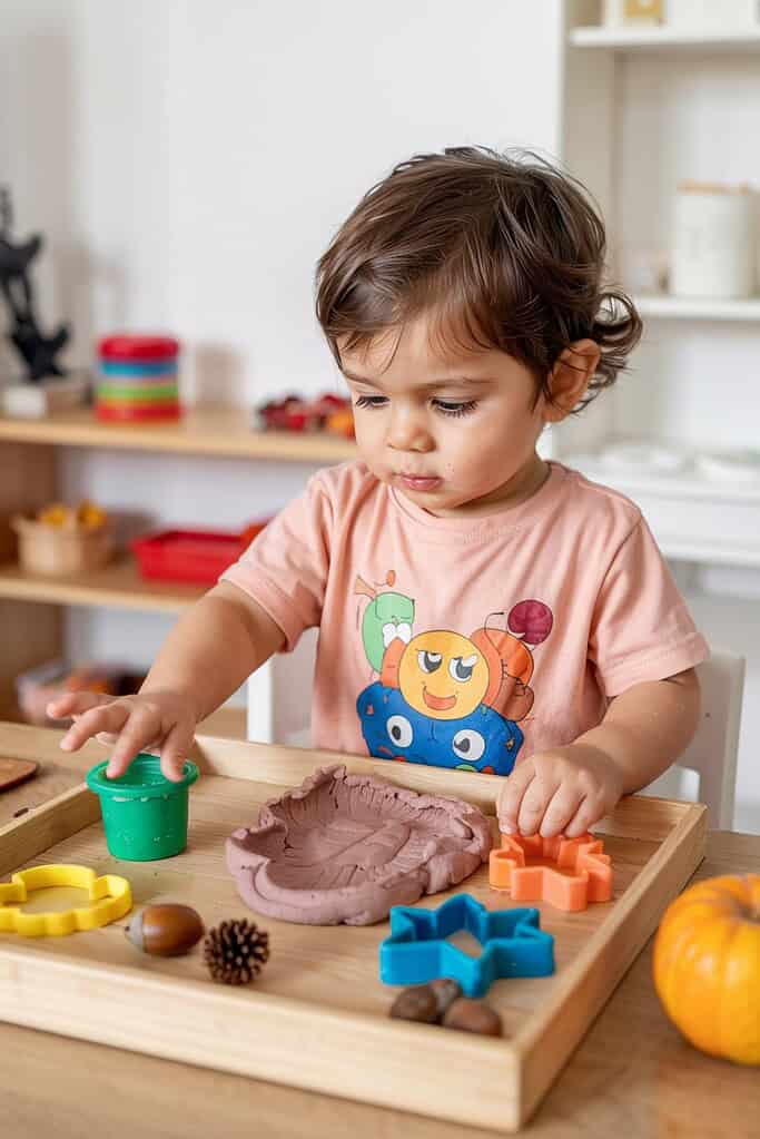 Colorful clay modeling play with toddler girl | Creative play activities for children.