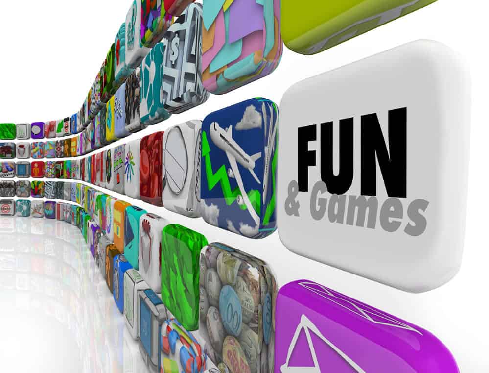 Many different mobile game apps that are fun to play.