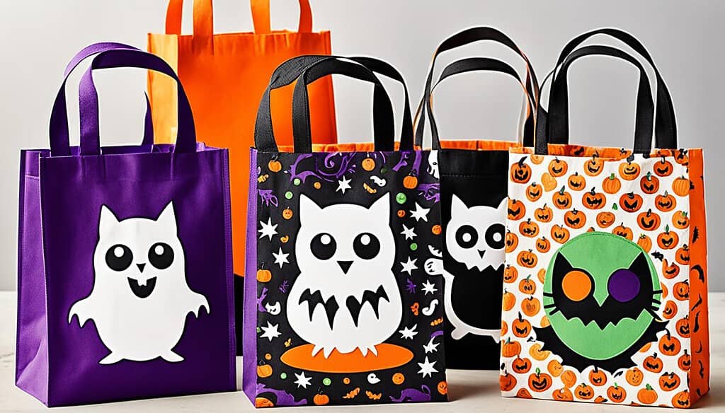 Cozeyat Halloween Trick Or Treat Drawstring Bags - Reusable Goody Bags For Kids Party Supplies