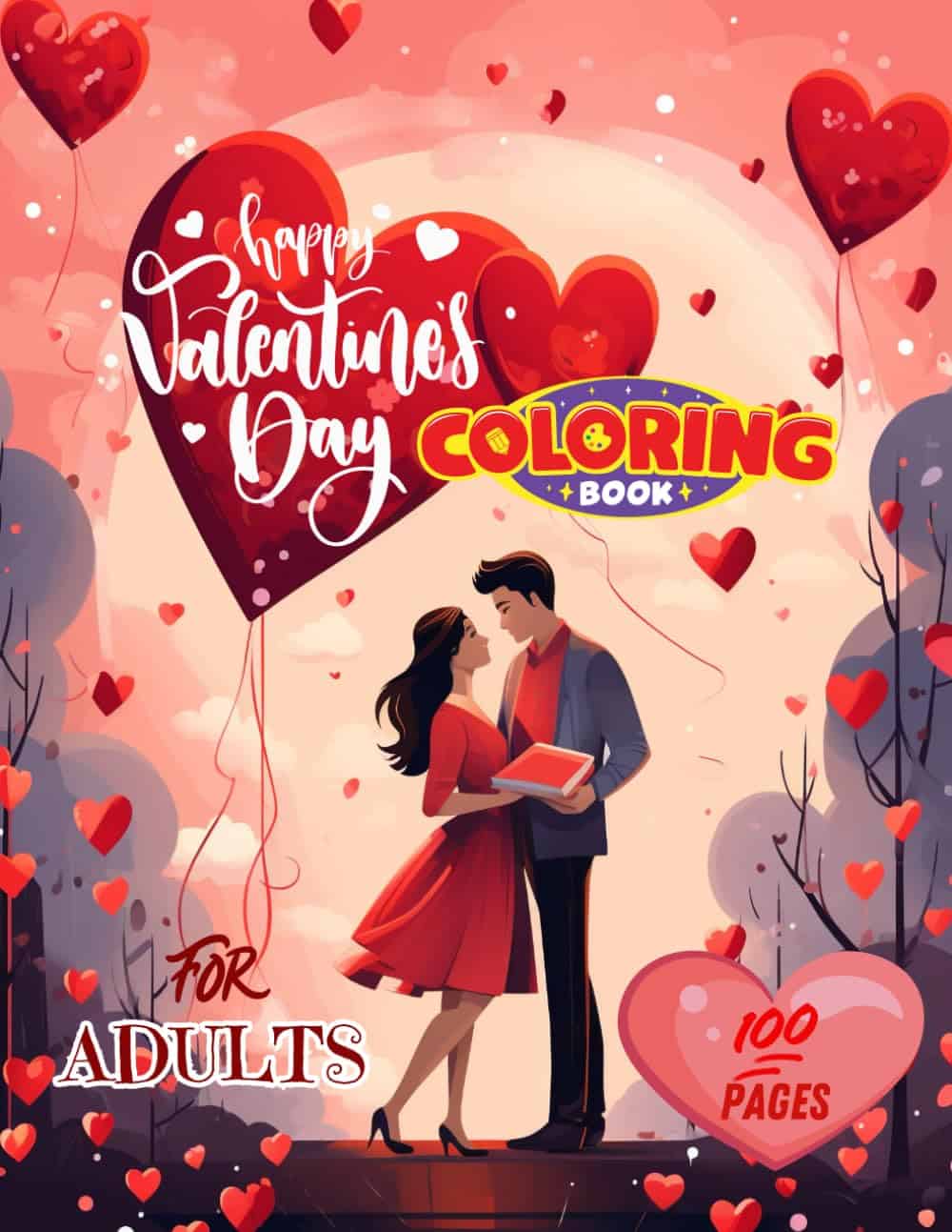 Happy Valentine's Day Coloring Book for Adults