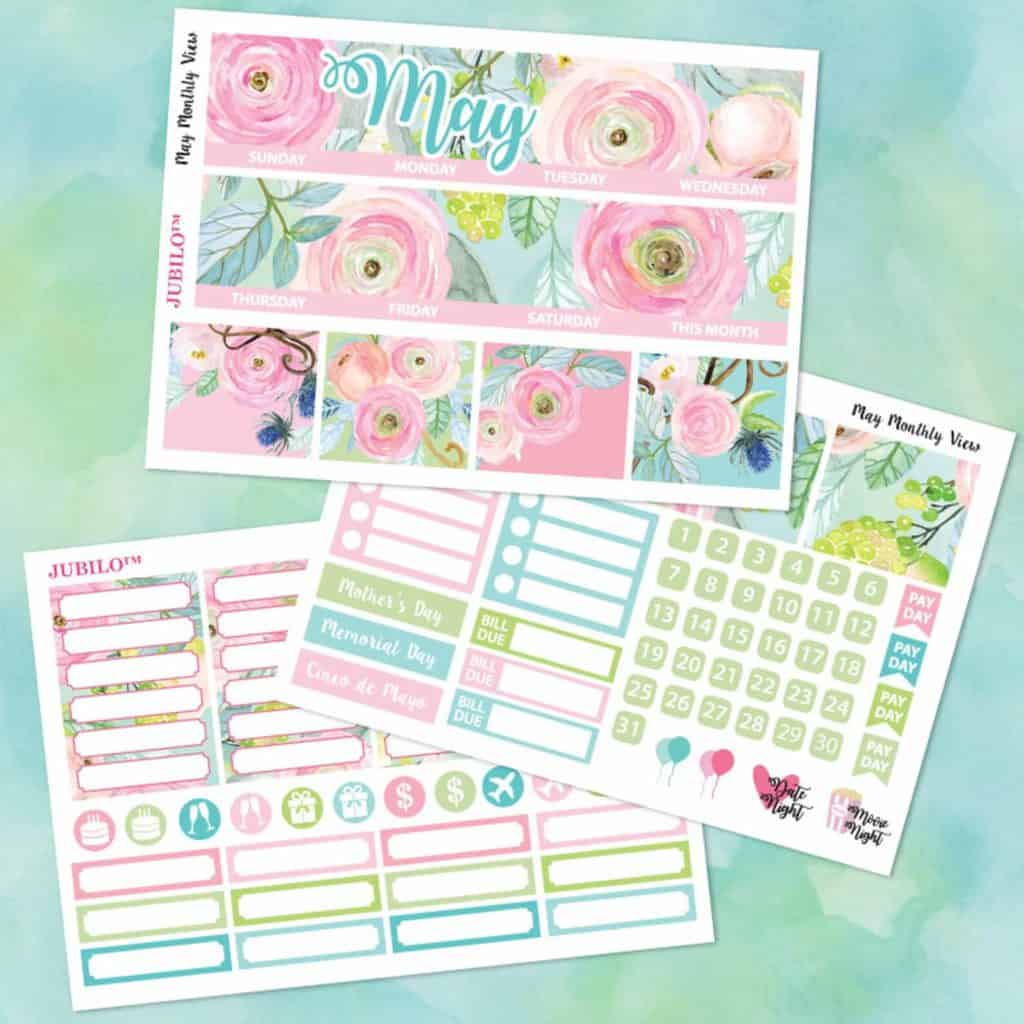 may monthly planner stickers