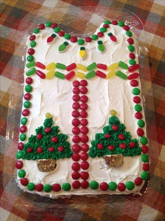 ugly christmas sweater party cake