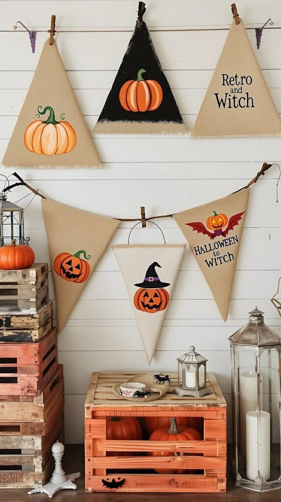 Pumpkin Halloween decorations for fall and autumn harvest.